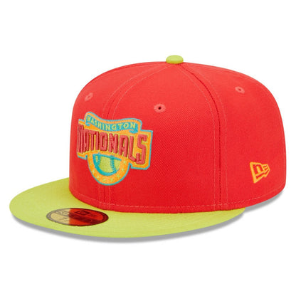 Washington Nationals 2008 Inaugural Season  Lava Highlighter Combo 59FIFTY Fitted Hat - Red/Neon Green | New Era