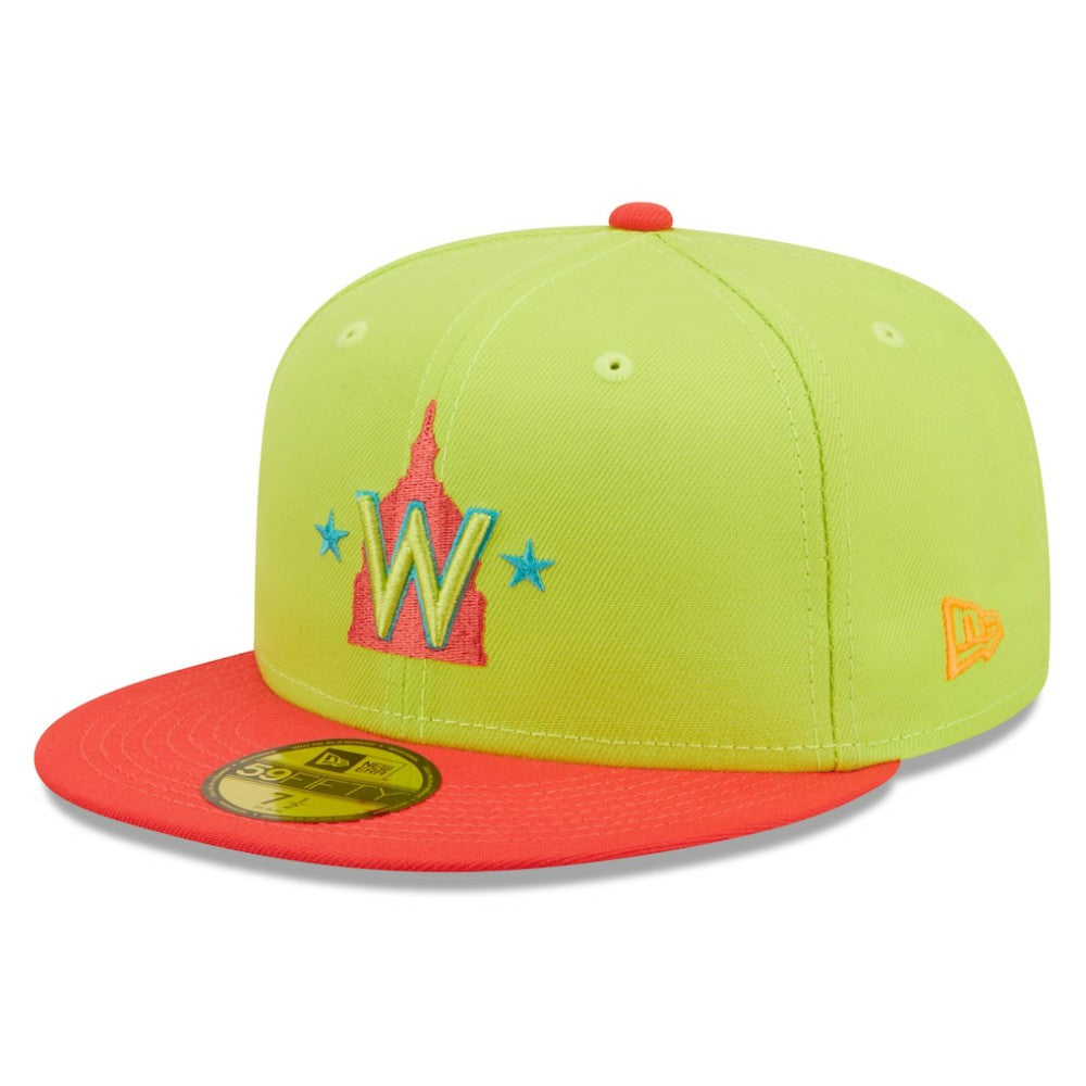 Washington Nationals 2008 Inaugural Season Cyber Highlighter 59FIFTY Fitted Hat - Green/Red | New Era