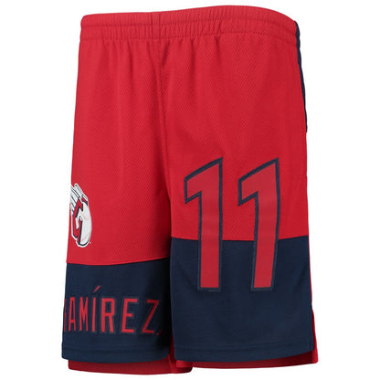 Jose Ramirez Cleveland Guardians Youth Pandemonium Name & Number Shorts - Red