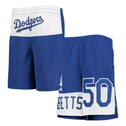 Mookie Betts Los Angeles Dodgers Youth Pandemonium Name & Number Shorts - Royal