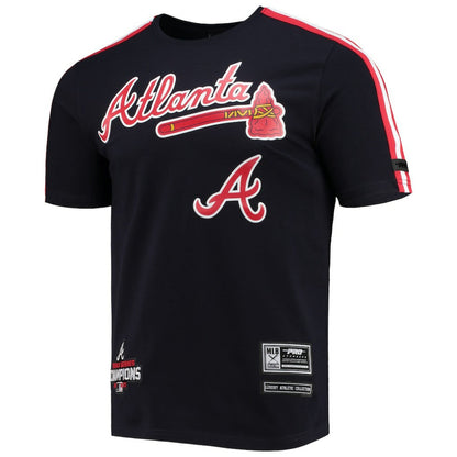 Atlanta Braves Pro Standard Taping T-Shirt - Navy/Red