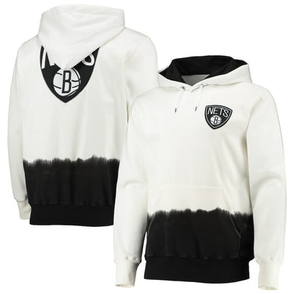 Brooklyn Nets FISLL Double Dribble Dip-Dye Pullover Hoodie - Oatmeal online