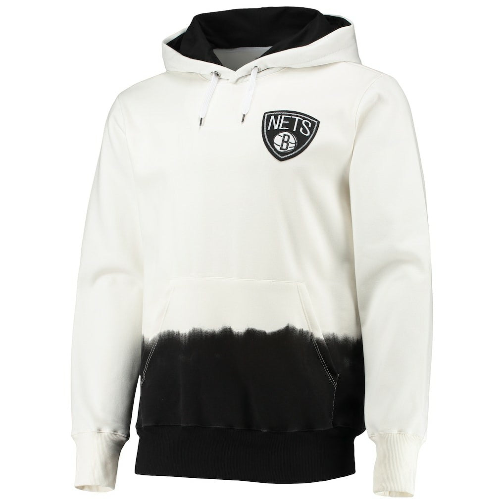 Brooklyn Nets FISLL Double Dribble Dip-Dye Pullover Hoodie - Oatmeal online