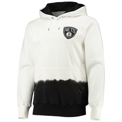 Brooklyn Nets FISLL Double Dribble Dip-Dye Pullover Hoodie - Oatmeal online