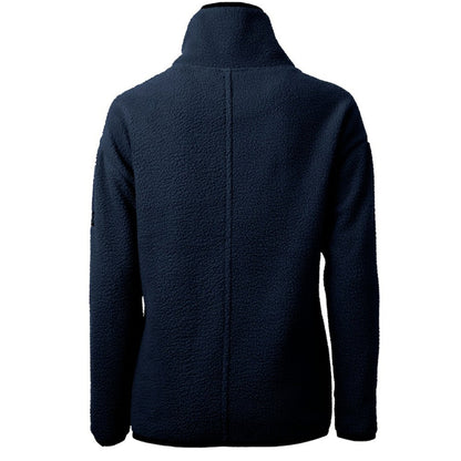 New York Yankees Cutter & Buck Women's Cascade Eco Sherpa Fleece Quarter-Zip Pullover Jacket - Navy
