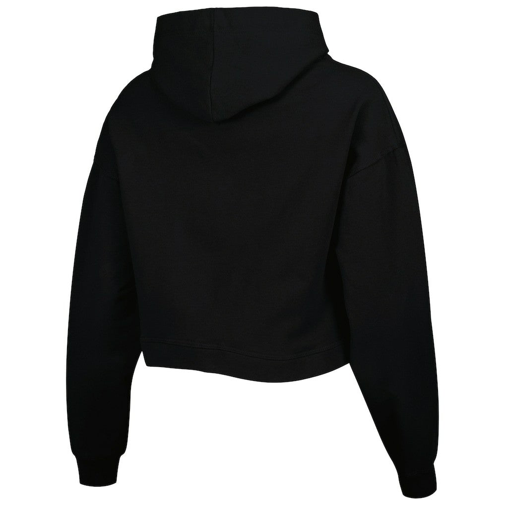 Brooklyn Nets Lusso Women's Layla World Tour Cropped Pullover Hoodie - Black online