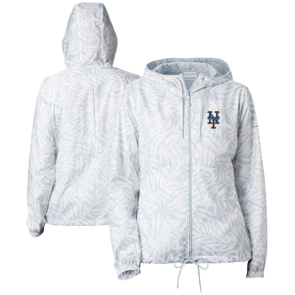 New York Mets Women's Flash Forward Full-Zip Windbreaker Jacket - Gray | Columbia