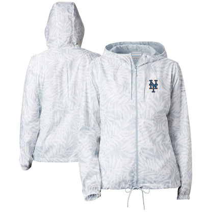 New York Mets Women's Flash Forward Full-Zip Windbreaker Jacket - Gray | Columbia