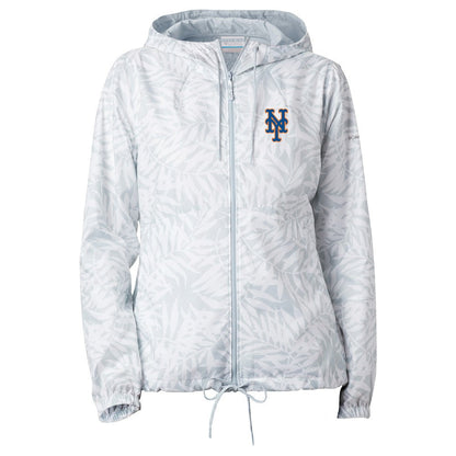 New York Mets Women's Flash Forward Full-Zip Windbreaker Jacket - Gray | Columbia