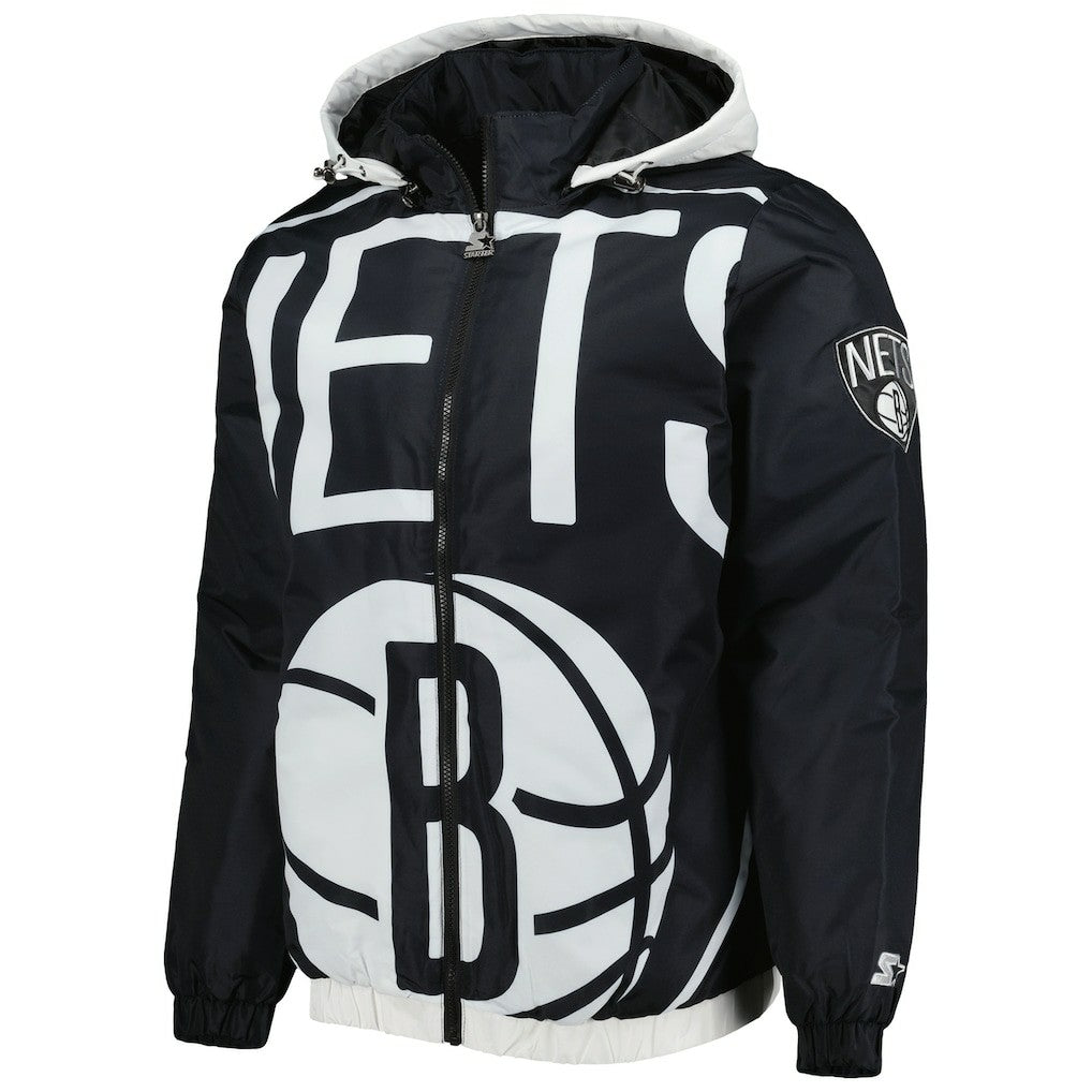 Brooklyn Nets Starter The Triple Double Full-Zip Hoodie Jacket - Black online