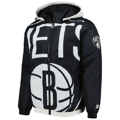 Brooklyn Nets Starter The Triple Double Full-Zip Hoodie Jacket - Black online