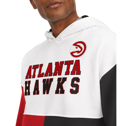 Atlanta Hawks Tommy Jeans Andrew Split Pullover Hoodie - White/Red on sale