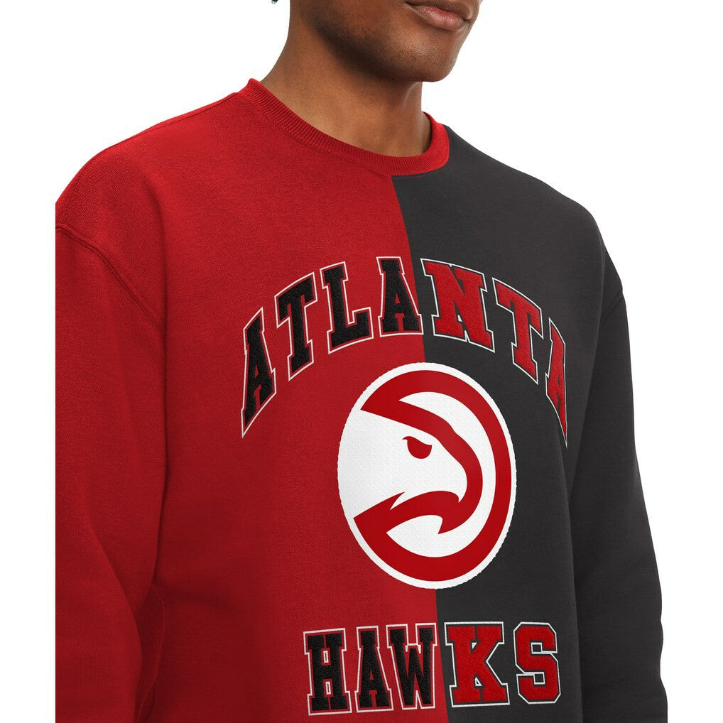 Atlanta Hawks Tommy Jeans Keith Split Pullover Sweatshirt - Red/Black sale