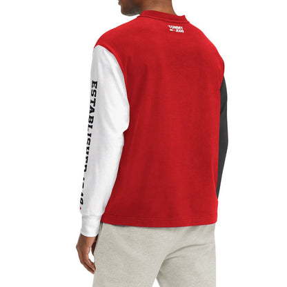 Atlanta Hawks Tommy Jeans Richie Color Block Long Sleeve T-Shirt - Red shop