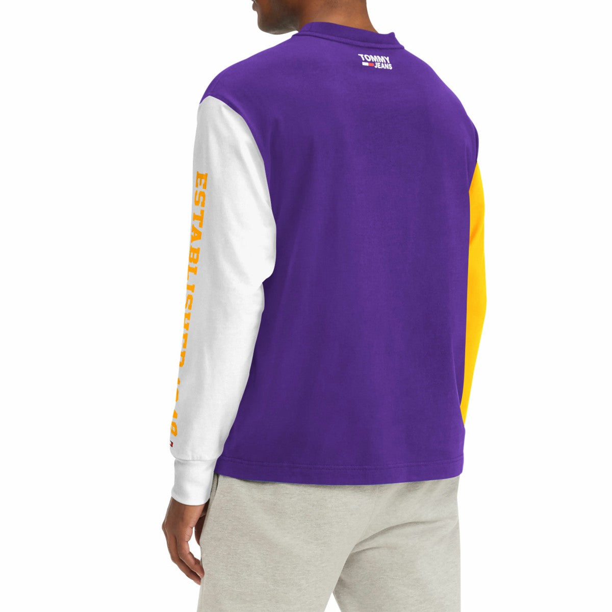 Los Angeles Lakers Tommy Jeans Richie Color Block Long Sleeve T-Shirt - Purple on sale