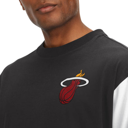 Miami Heat Tommy Jeans Richie Color Block Long Sleeve T-Shirt - Black on sale