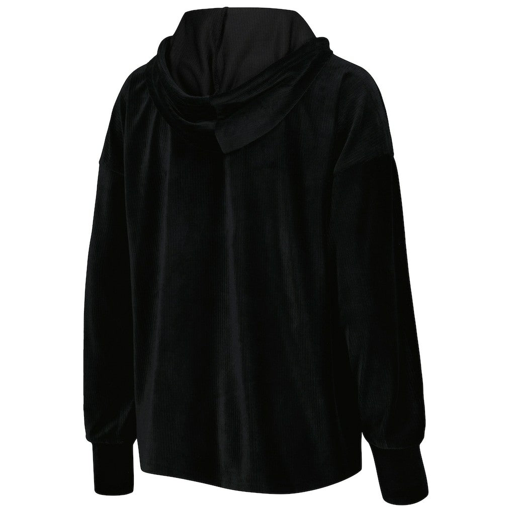 Brooklyn Nets Touch Women's End Line Velour Pullover Hoodie - Black for sale