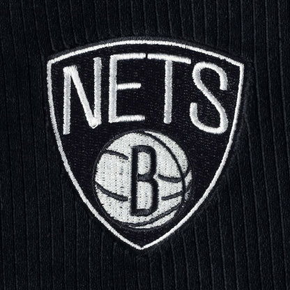 Brooklyn Nets Touch Women's End Line Velour Pullover Hoodie - Black for sale