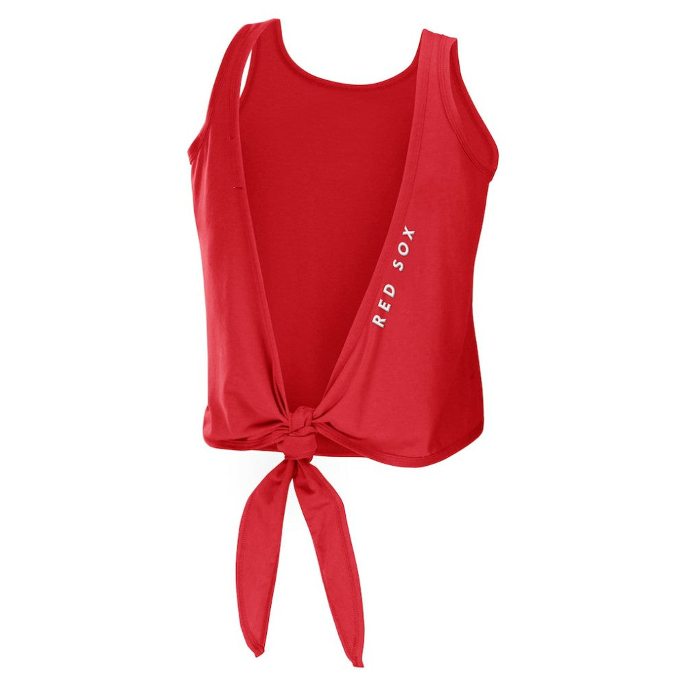 Boston Red Sox WEAR by Erin Andrews Women's Open Back Twist Tie Tank Top - Red
