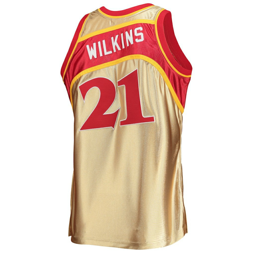 Dominique Wilkins Atlanta Hawks 75th Anniversary 1986/87 Hardwood Classics Swingman Jersey - Gold | Mitchell & Ness sale
