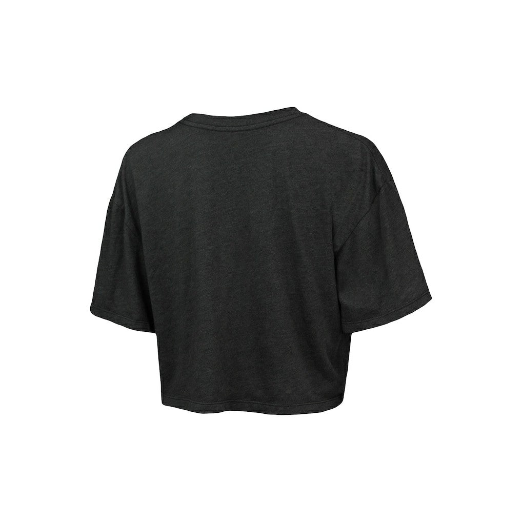 Brooklyn Nets Majestic Threads Women's Bank Shot Cropped T-Shirt - Charcoal cheap