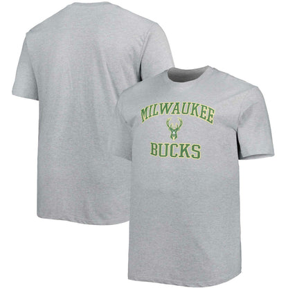 Milwaukee Bucks Big & Tall Heart & Soul T-Shirt - Heathered Gray for sale