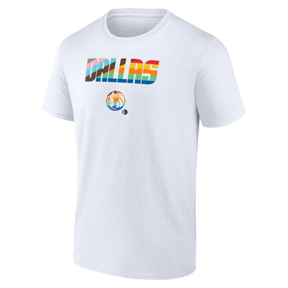 Dallas Mavericks Pride T-Shirt sale - White on sale