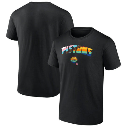 Detroit Pistons Pride T-Shirt sale - Black discount