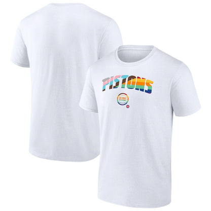Detroit Pistons Pride T-Shirt sale - White cheap