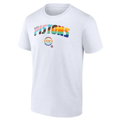 Detroit Pistons Pride T-Shirt sale - White cheap