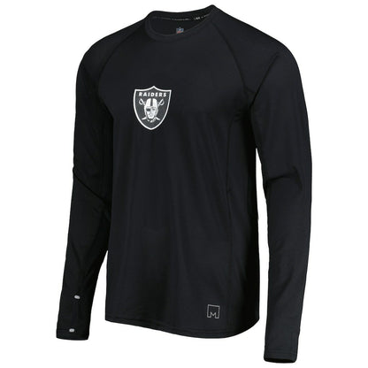 Las Vegas Raiders MSX by Michael Strahan Interval Long Sleeve Raglan T-Shirt - Black cheap