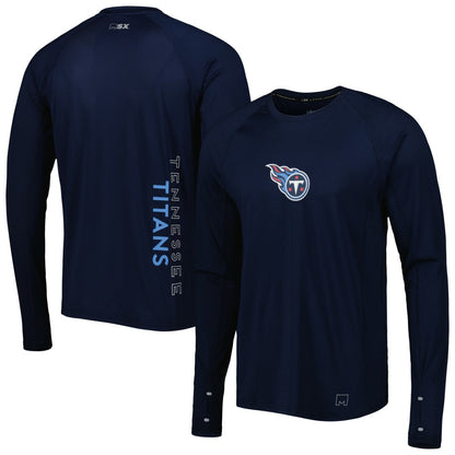 Tennessee Titans MSX by Michael Strahan Interval Long Sleeve Raglan T-Shirt - Navy online