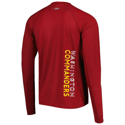 Washington Commanders MSX by Michael Strahan Interval Long Sleeve Raglan T-Shirt - Burgundy on sale