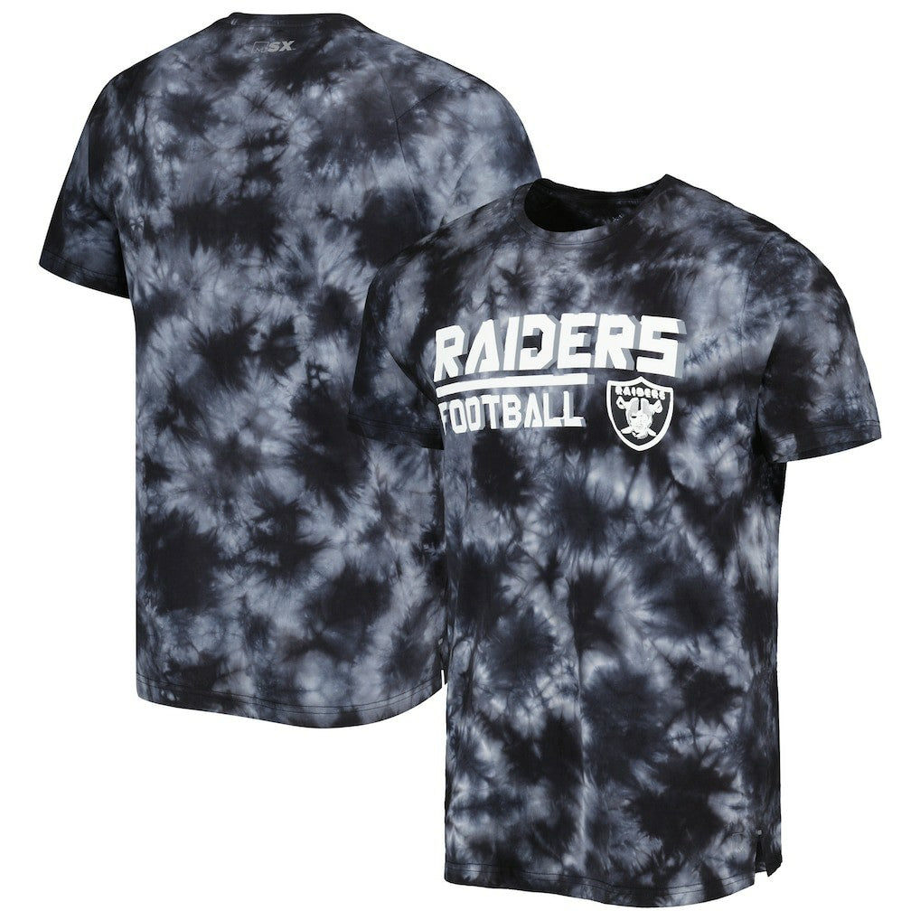 Las Vegas Raiders MSX by Michael Strahan Recovery Tie-Dye T-Shirt - Black discount