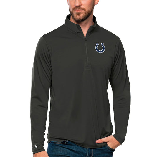 Indianapolis Colts Antigua Tribute Quarter-Zip Lightweight Pullover Top - Charcoal on sale