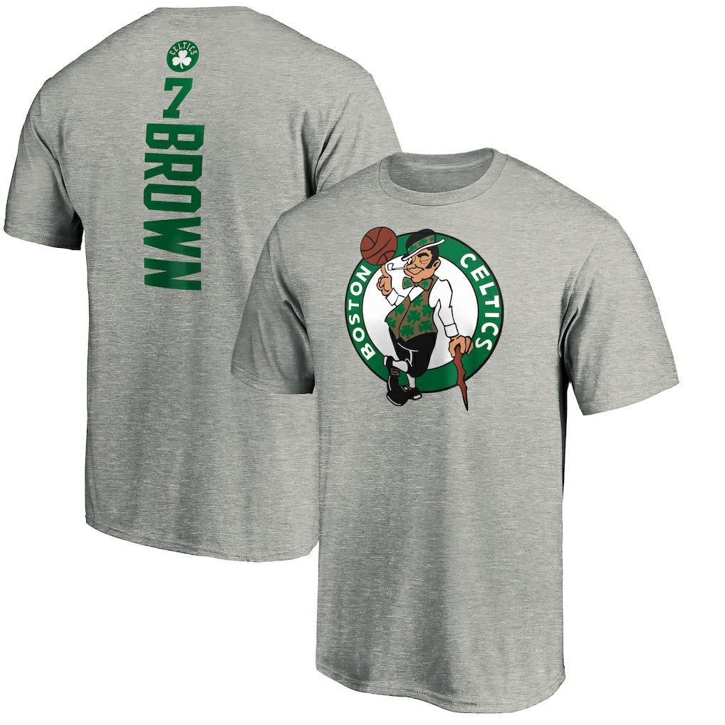 Jaylen Brown Boston Celtics Playmaker Name & Number T-Shirt - Heathered Gray shop