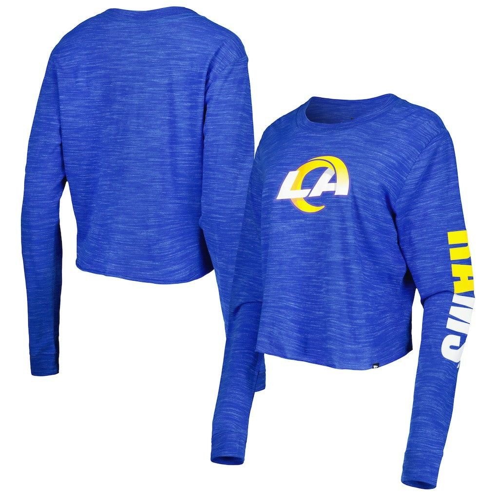 Los Angeles Rams New Era Women's Crop Long Sleeve T-Shirt - Royal outlet
