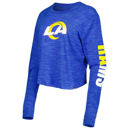 Los Angeles Rams New Era Women's Crop Long Sleeve T-Shirt - Royal outlet