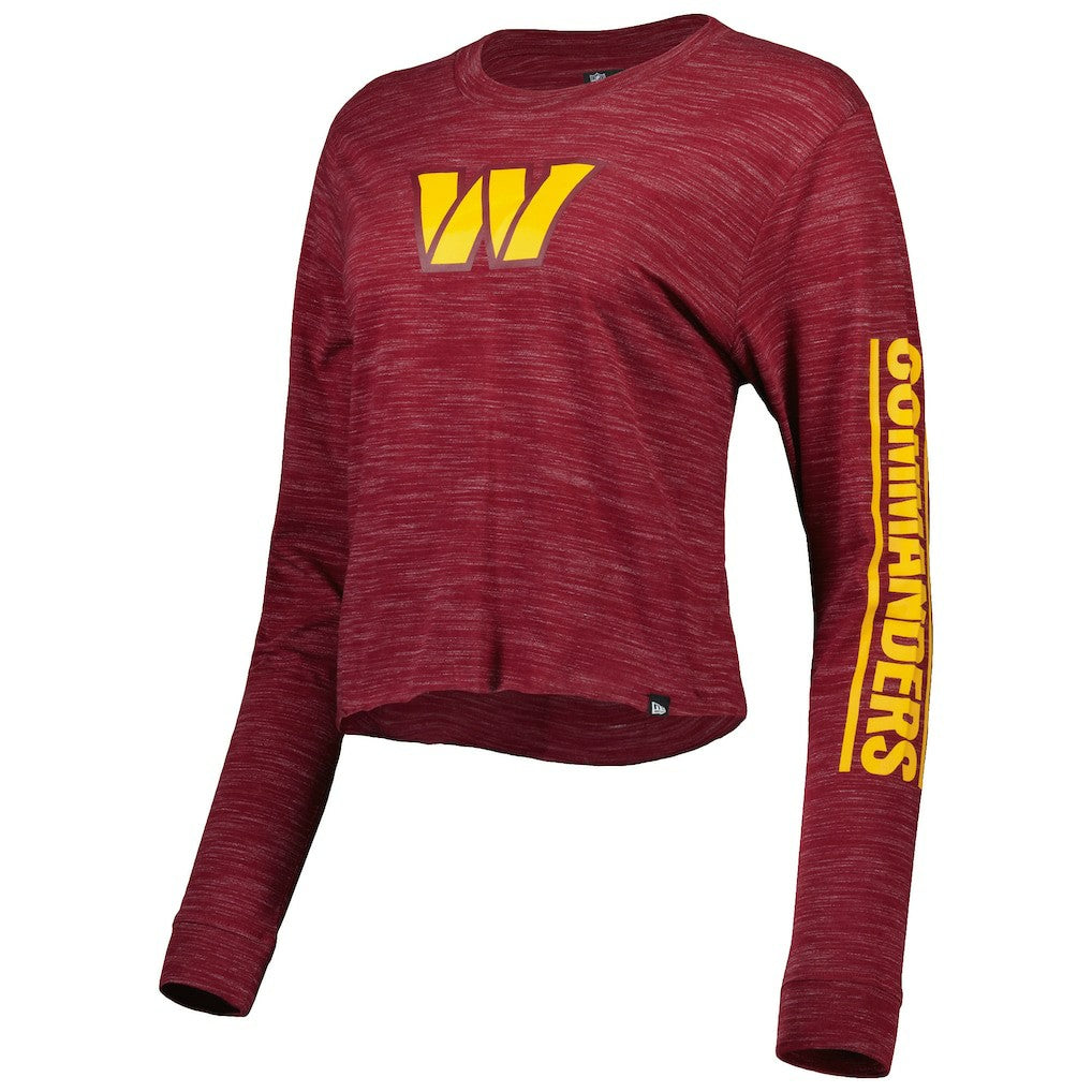 Washington Commanders New Era Women's Crop Long Sleeve T-Shirt - Burgundy online