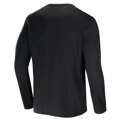 Las Vegas Raiders NFL x Darius Rucker Collection Slub Jersey Henley Long Sleeve T-Shirt - Black discount