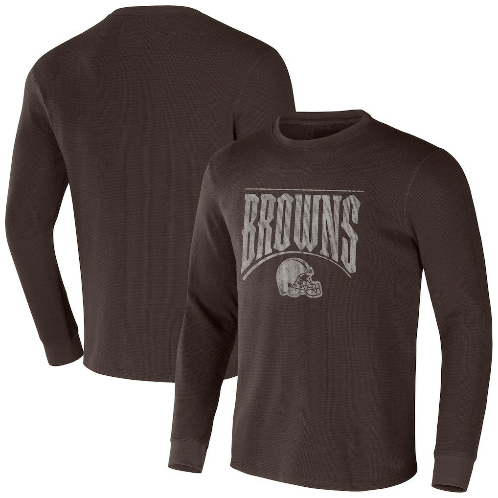 Cleveland Browns NFL x Darius Rucker Collection Long Sleeve Thermal T-Shirt - Brown outlet
