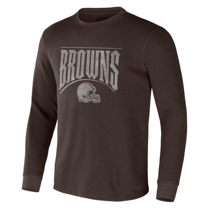 Cleveland Browns NFL x Darius Rucker Collection Long Sleeve Thermal T-Shirt - Brown outlet