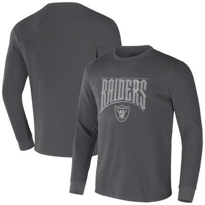 Las Vegas Raiders NFL x Darius Rucker Collection Long Sleeve Thermal T-Shirt - Charcoal online