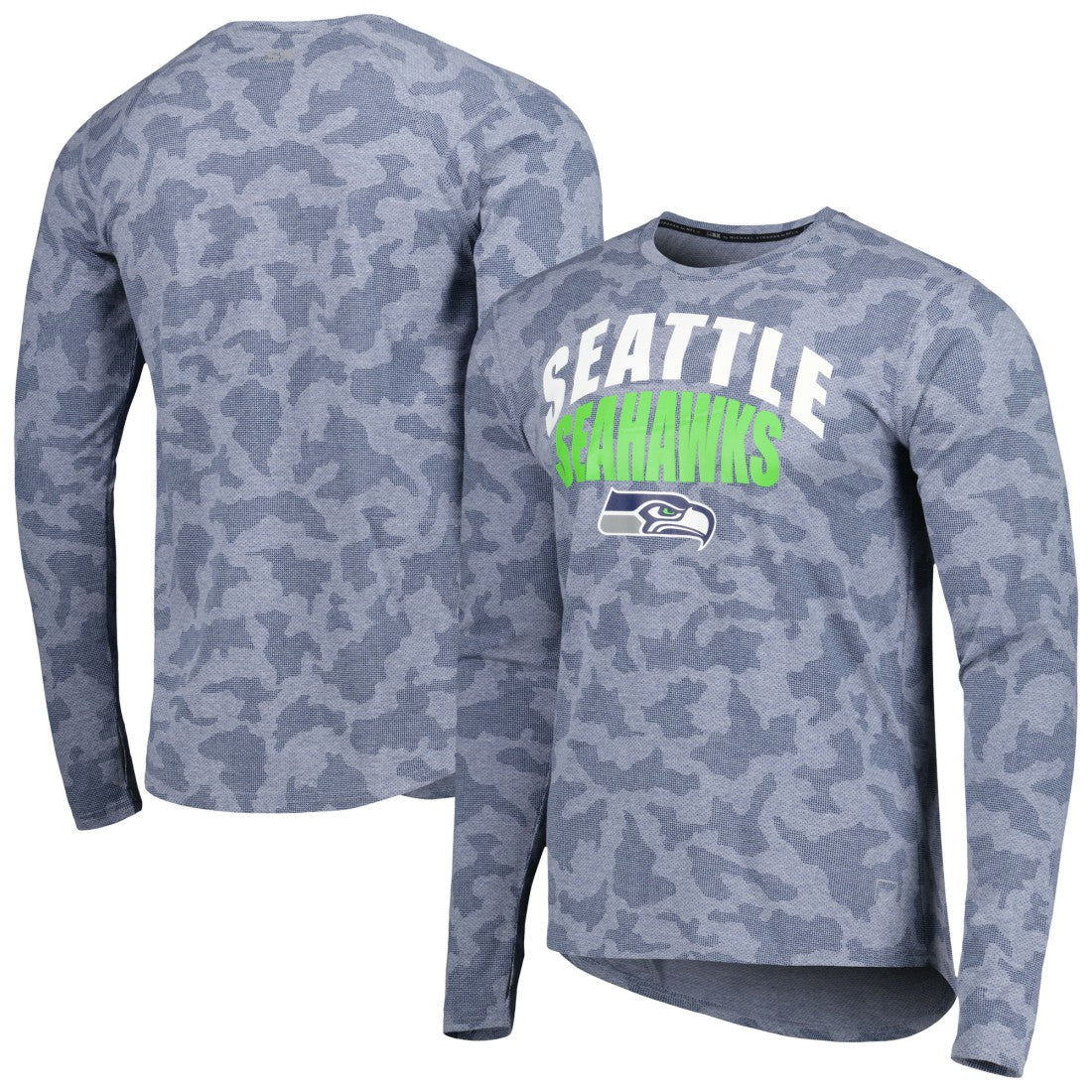 Seattle Seahawks MSX by Michael Strahan Performance Camo Long Sleeve T-Shirt - College Navy sale