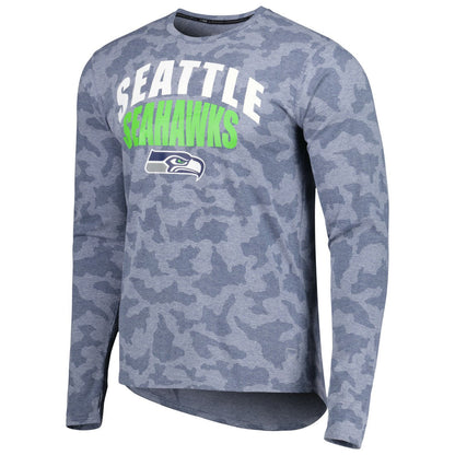 Seattle Seahawks MSX by Michael Strahan Performance Camo Long Sleeve T-Shirt - College Navy sale
