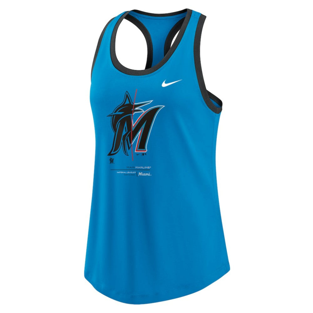 Miami Marlins Women's Tech Tri-Blend Tank Top - Blue | Nike