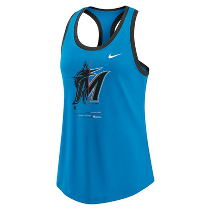 Miami Marlins Women's Tech Tri-Blend Tank Top - Blue | Nike