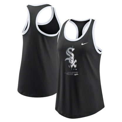 Chicago White Sox Women's Tech Tri-Blend Tank Top - Black | Nike