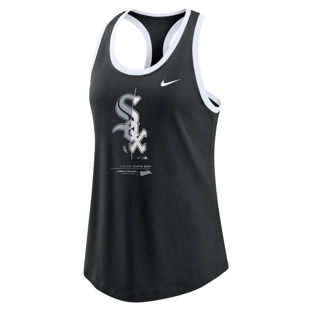Chicago White Sox Women's Tech Tri-Blend Tank Top - Black | Nike