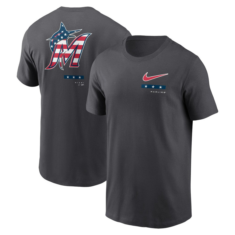 Miami Marlins Americana T-Shirt - Anthracite | Nike